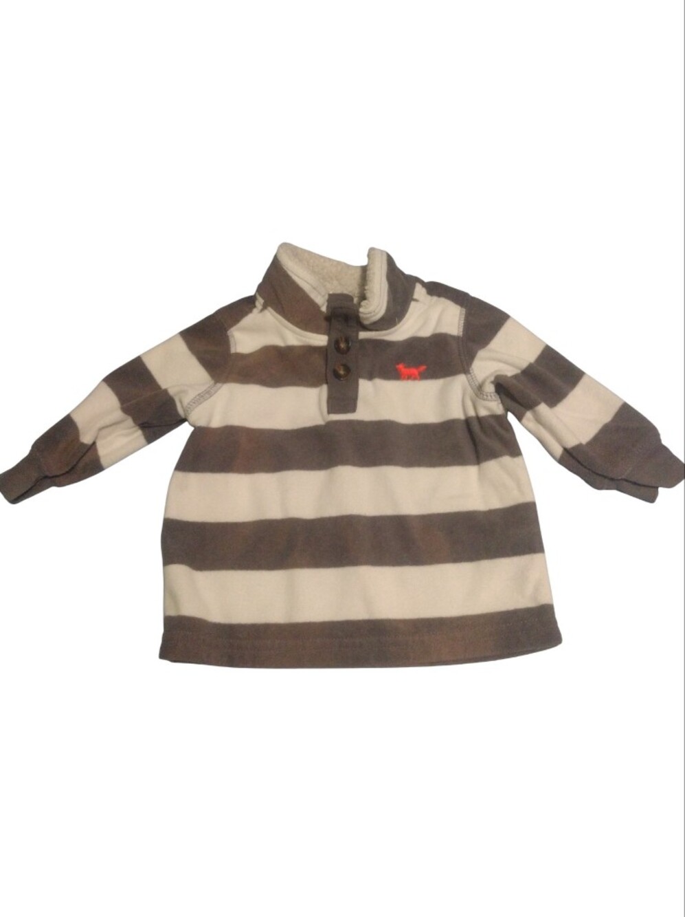 Carter's Striped Long Sleeve Pullover - Cream & Brown